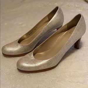 Stuart Weitzman Metallic Tweed Heels size 10
